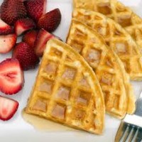 وافل کره بادام زمینی سینگل /میوه/بستنی Peanut butter/fruit/ice cream waffles